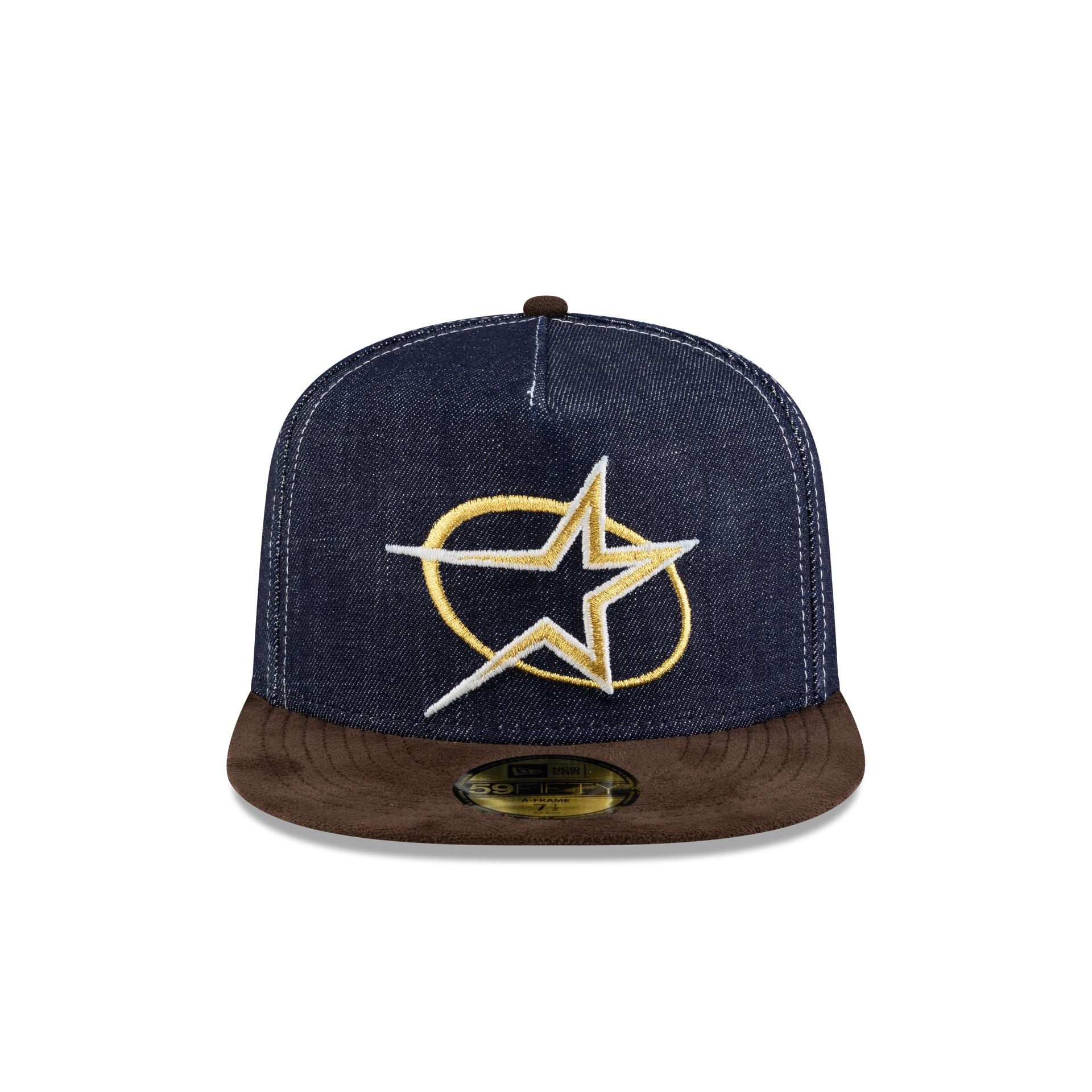 Alternative view of Houston Astros Houston Pack Denim Alternate Cooperstown Logo 59Fifty A-Frame Fitted Hat