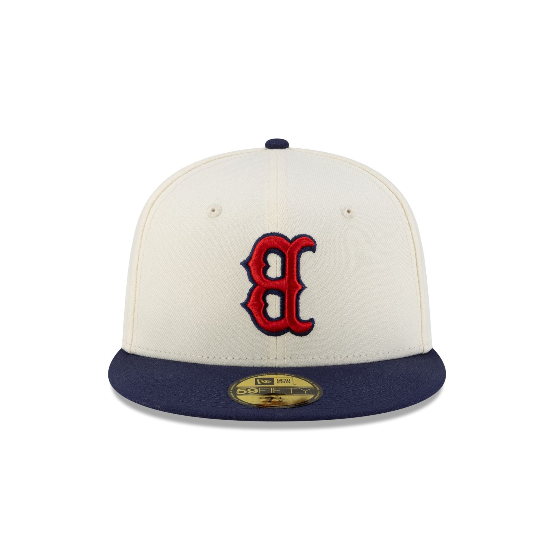 Alternative view of Boston Red Sox Upside Down Logo Chrome 59Fifty Fitted Hat