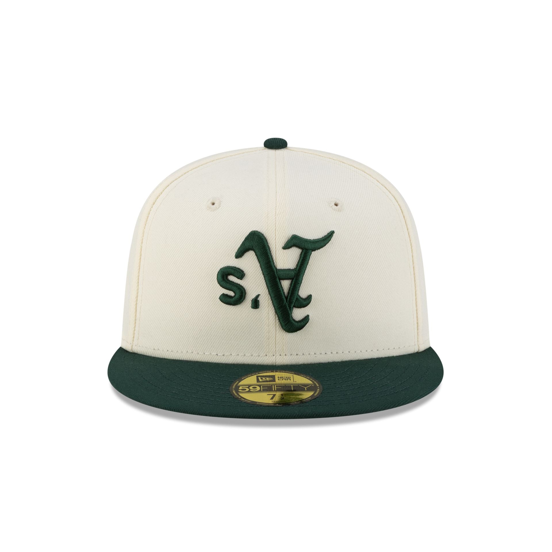 Alternative view of Athletics Upside Down Logo Chrome 59Fifty Fitted Hat