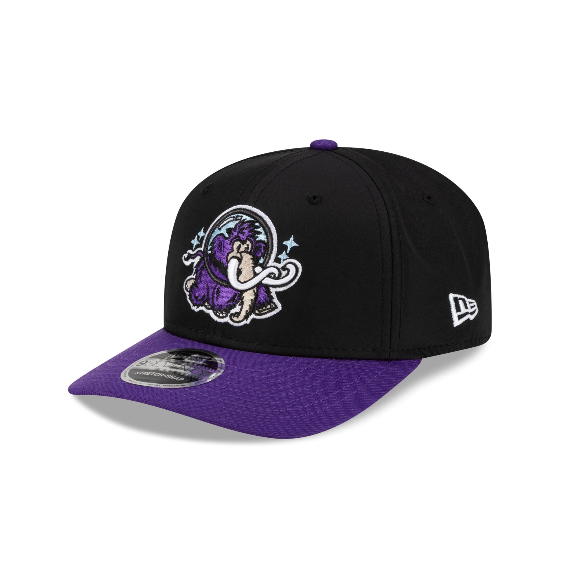 Erie Moon Mammoths Black 9Seventy Stretch-Snap Hat