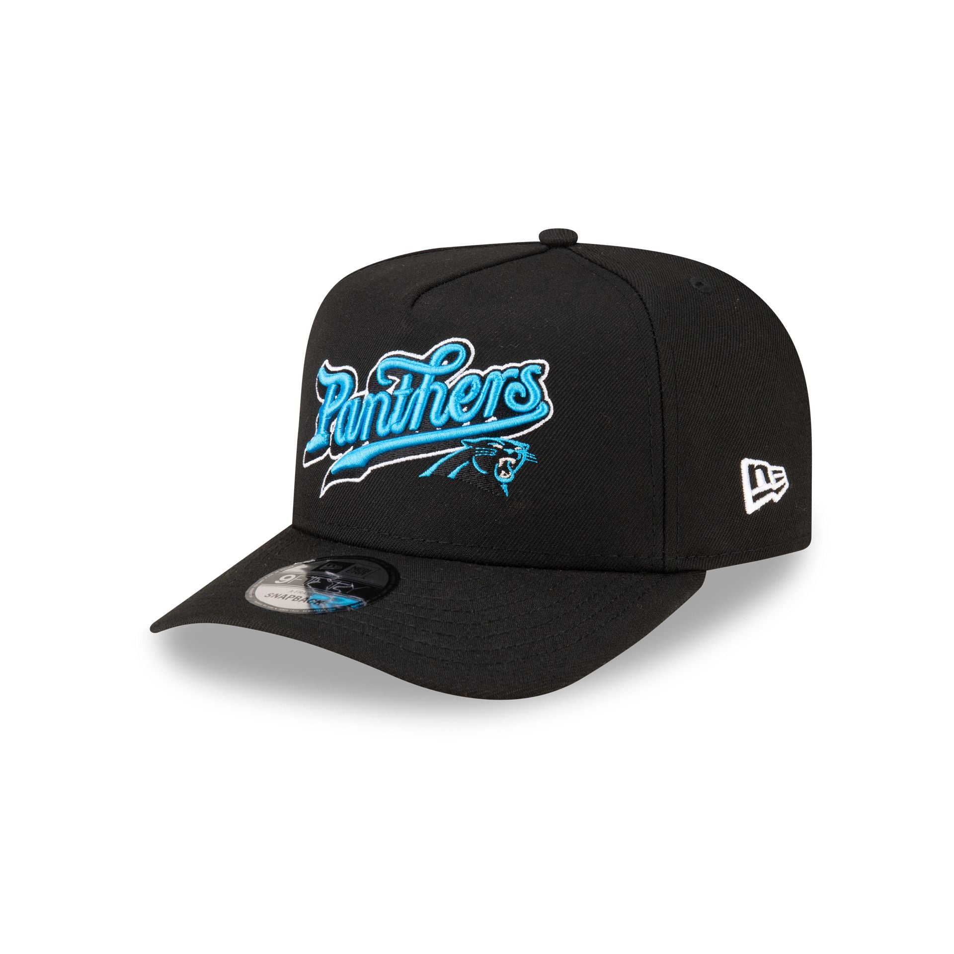 Born X Raised X Carolina Panthers Script Black 9Fifty A-Frame Snapback Hat