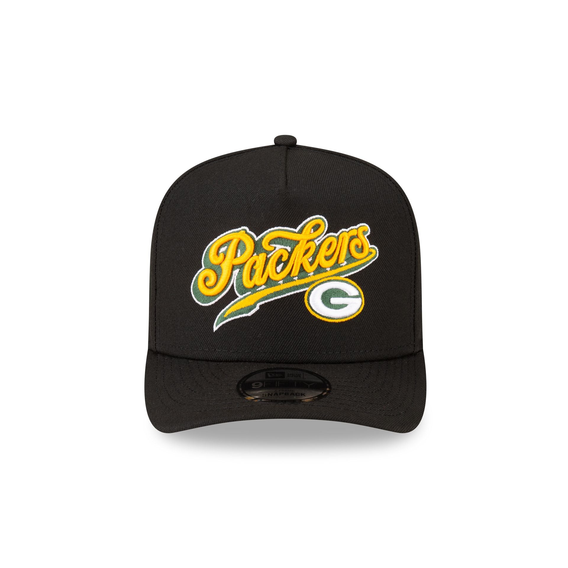 Alternative view of Born X Raised X Green Bay Packers Script Black 9Fifty A-Frame Snapback Hat