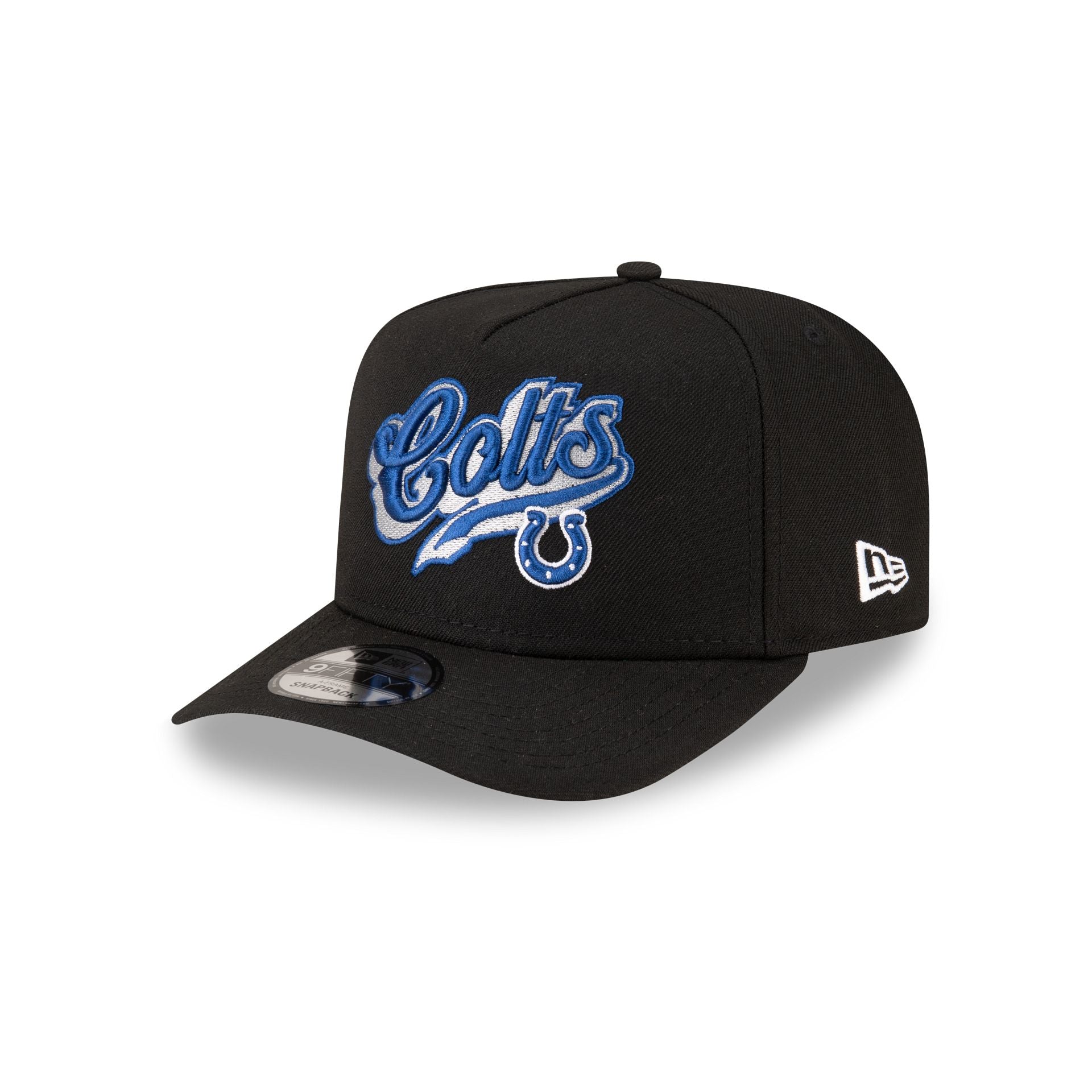 Born X Raised X Indianapolis Colts Script Black 9Fifty A-Frame Snapback Hat