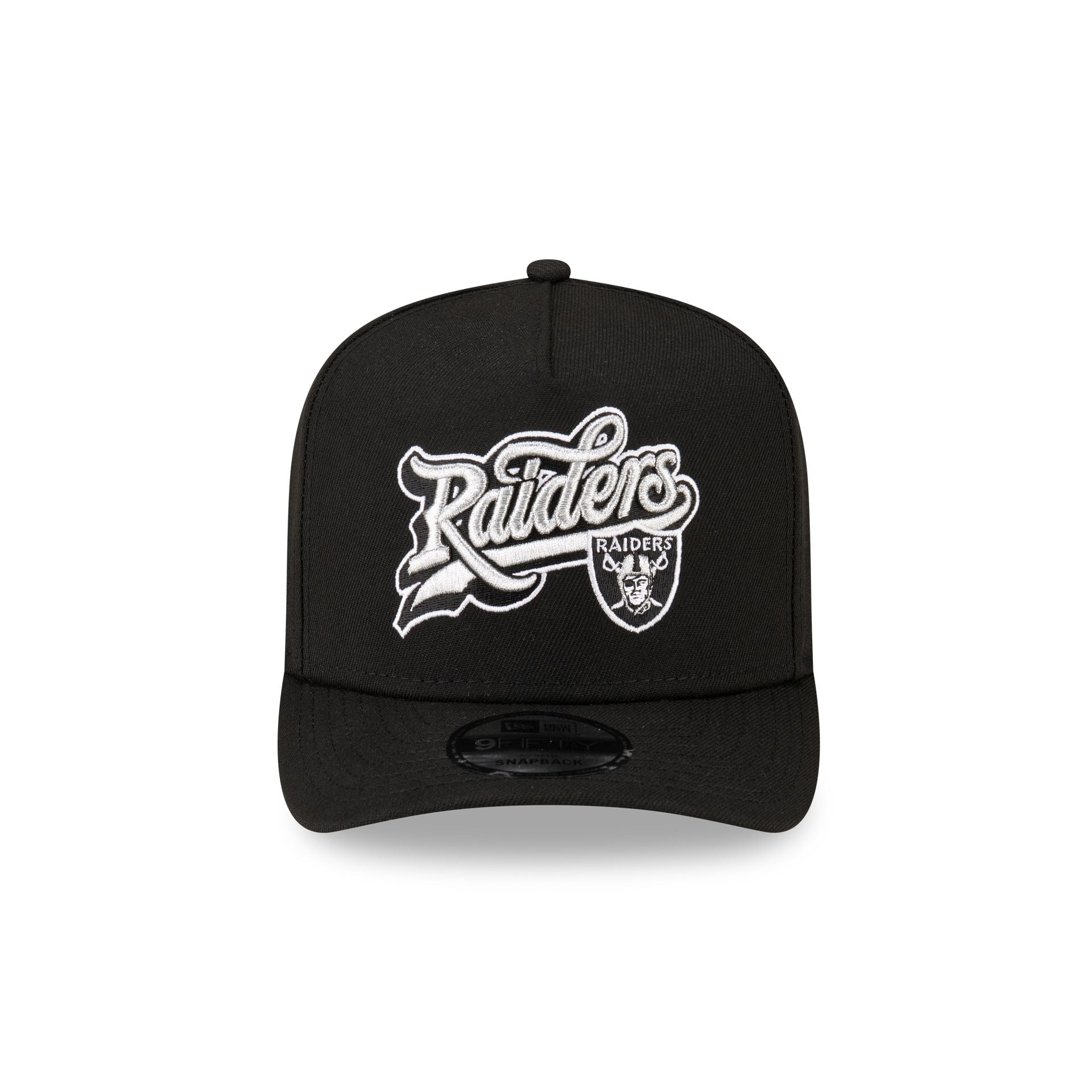 Alternative view of Born X Raised X Las Vegas Raiders Script Black 9Fifty A-Frame Snapback Hat