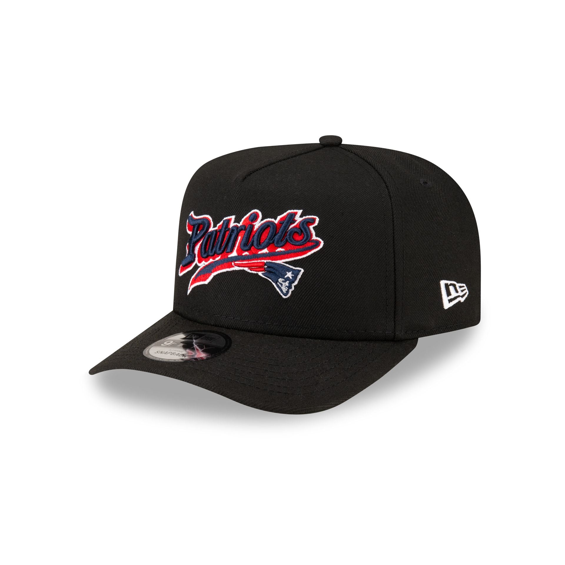 Born X Raised X New England Patriots Script Black 9Fifty A-Frame Snapback Hat