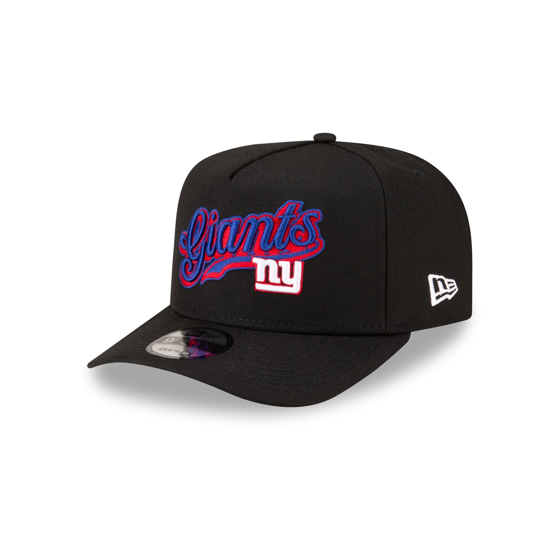 Born X Raised X New York Giants Script Black 9Fifty A-Frame Snapback Hat