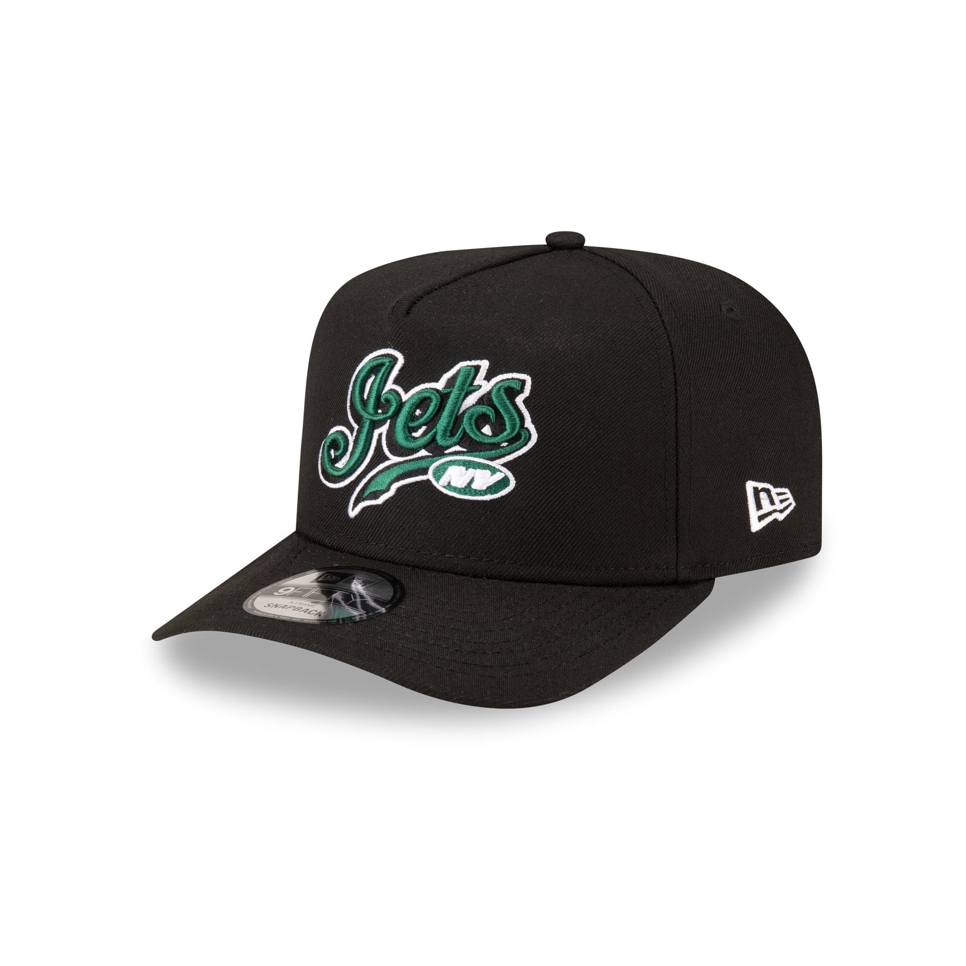 Born X Raised X New York Jets Script Black 9Fifty A-Frame Snapback Hat