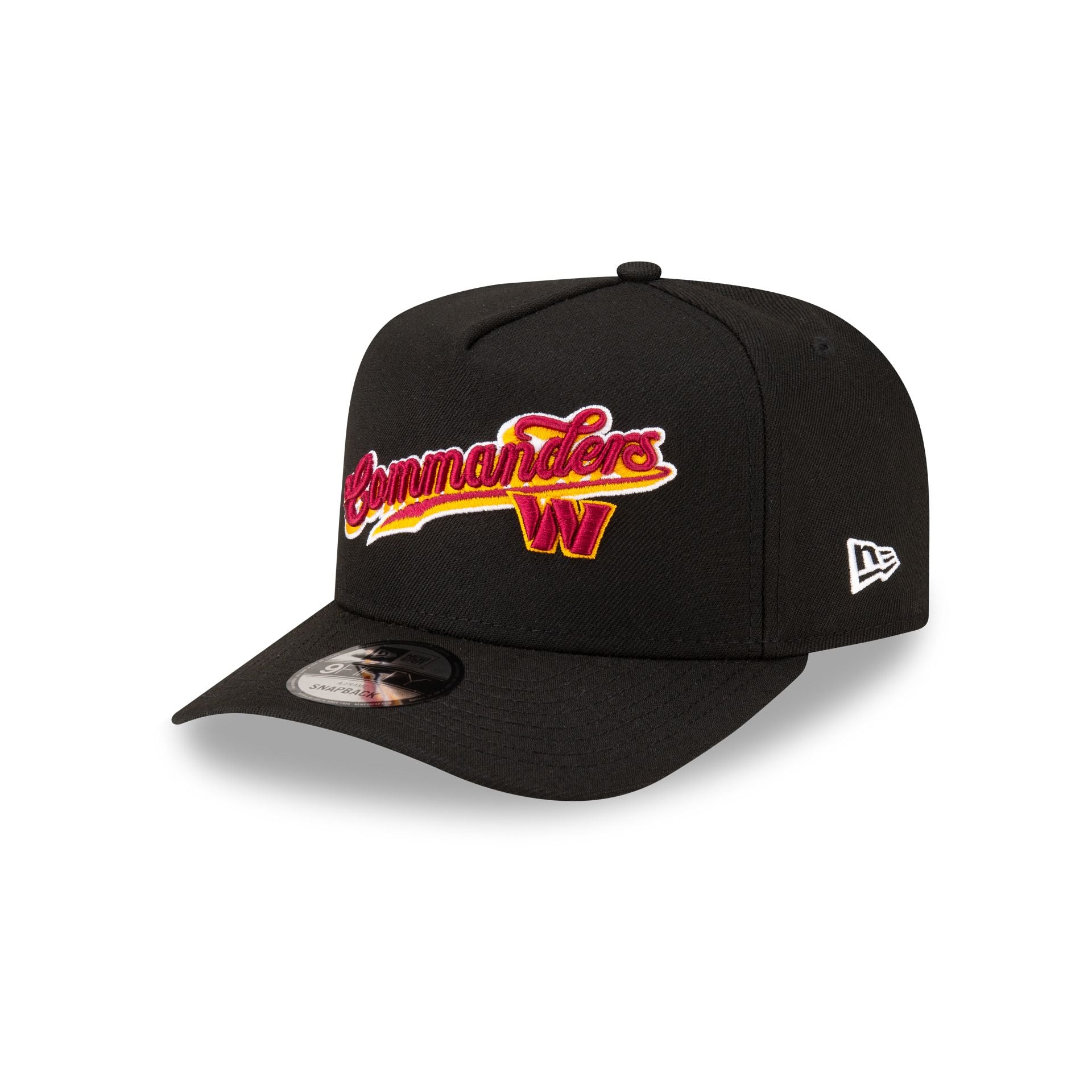 Born X Raised X Washington Commanders Script Black 9Fifty A-Frame Snapback Hat