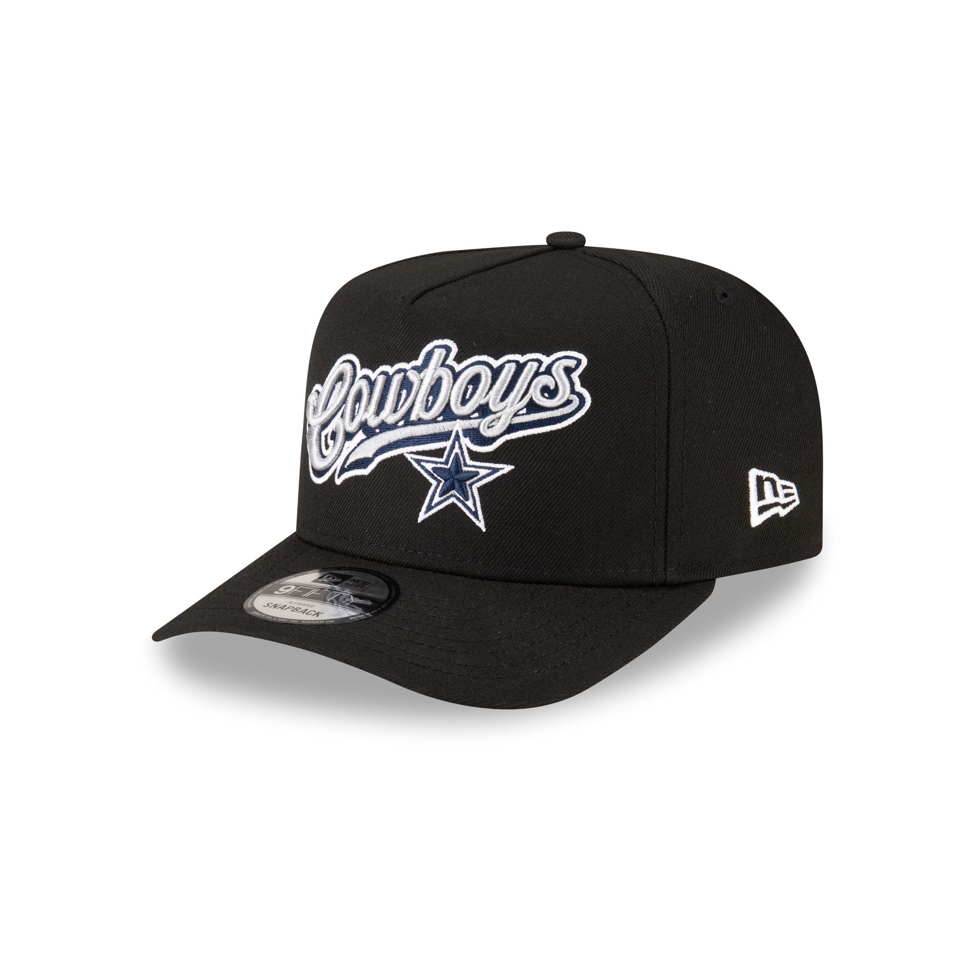 Born X Raised X Dallas Cowboys Script Black 9Fifty A-Frame Snapback Hat
