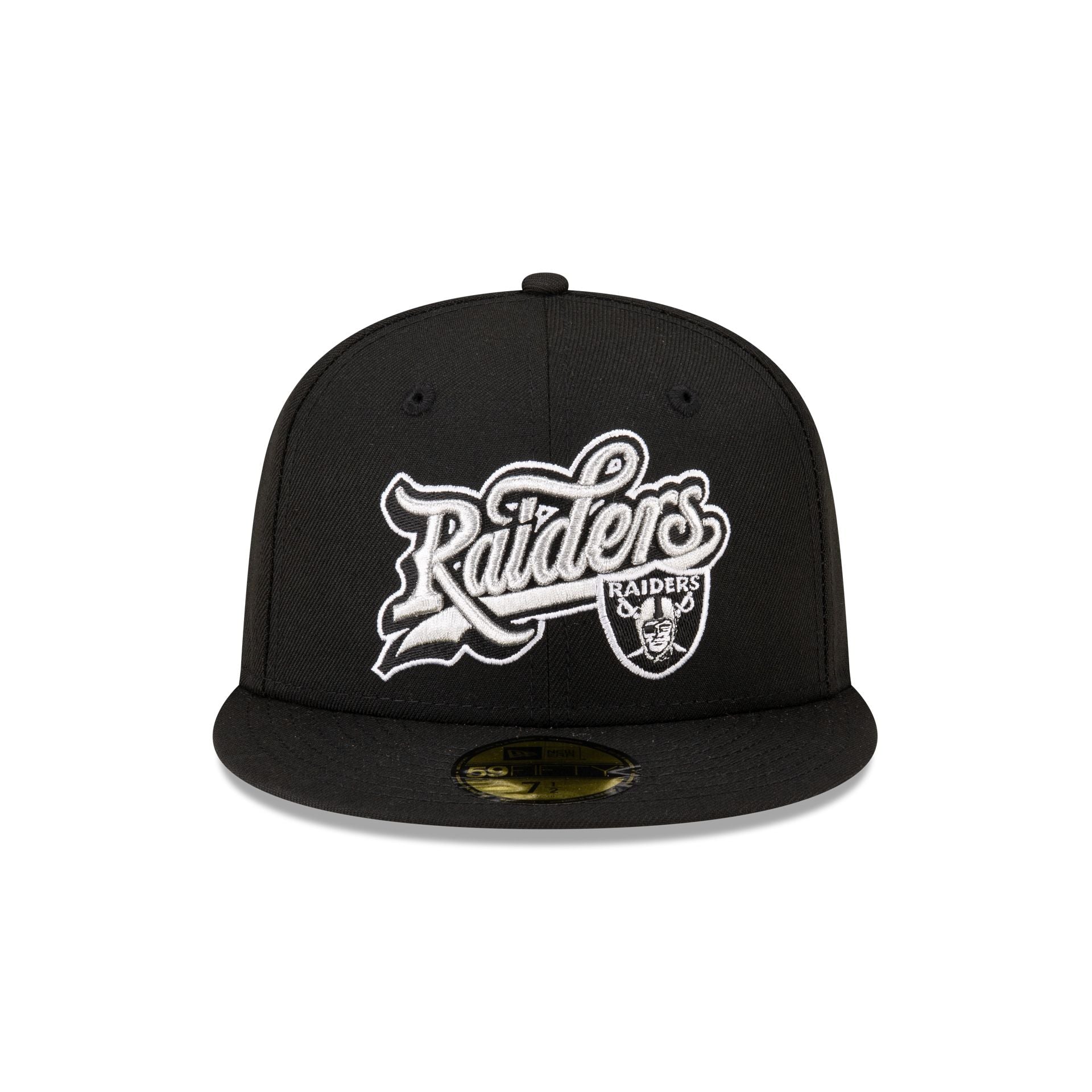 Alternative view of Born X Raised X Las Vegas Raiders Script 59Fifty Fitted Hat
