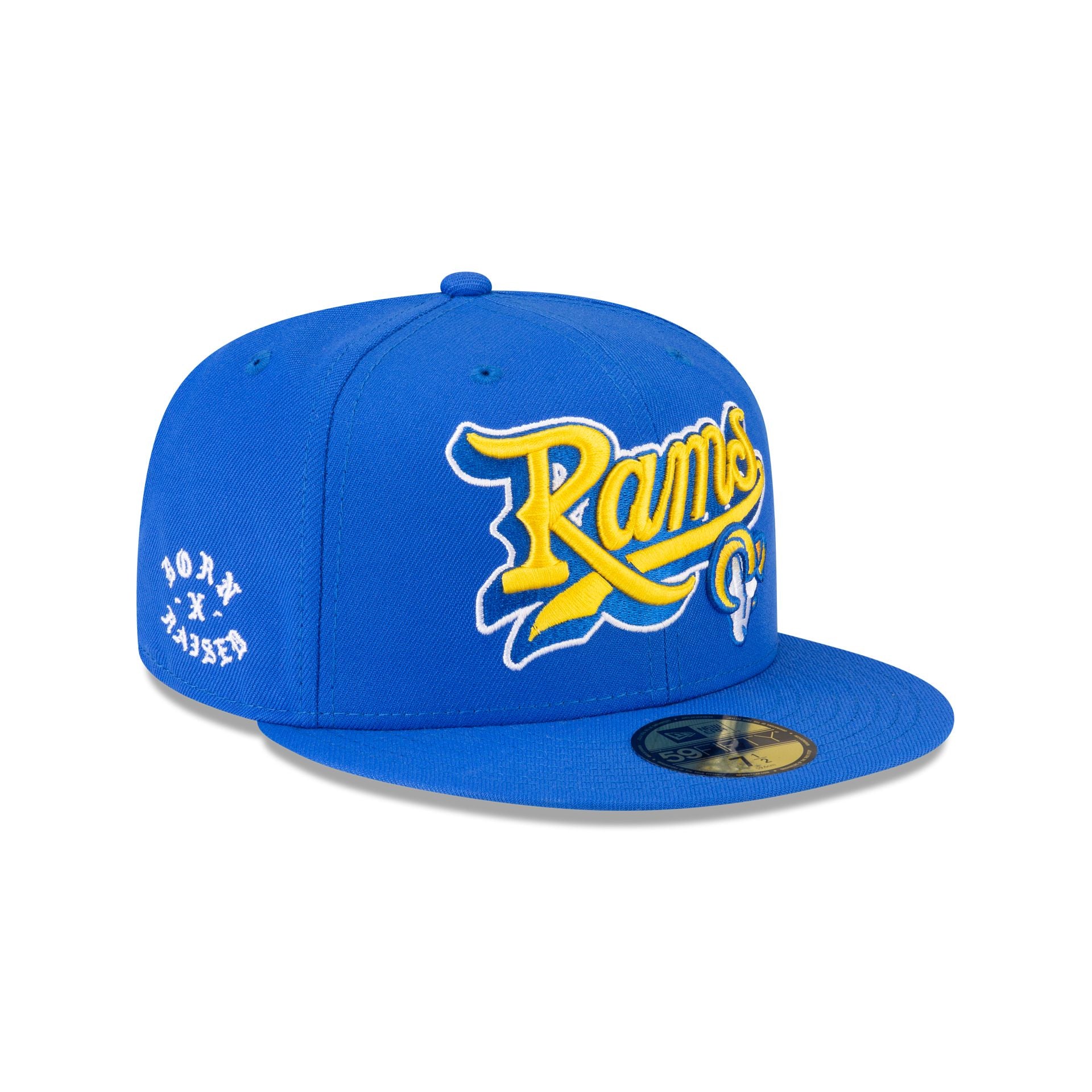 Born X Raised X Los Angeles Rams Script 59Fifty Fitted Hat