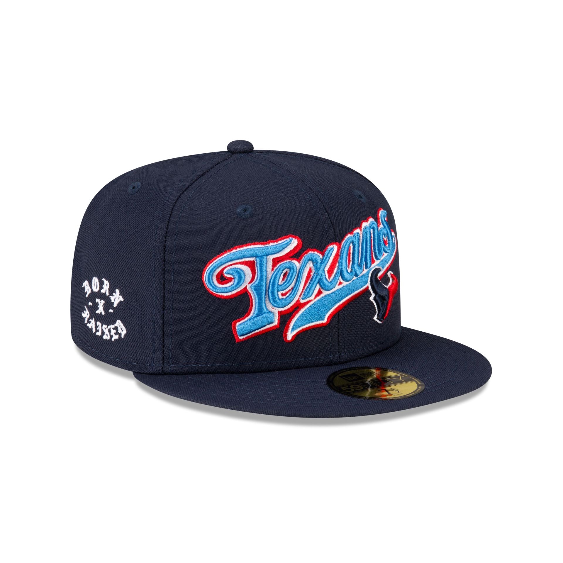Born X Raised X Houston Texans Script 59Fifty Fitted Hat
