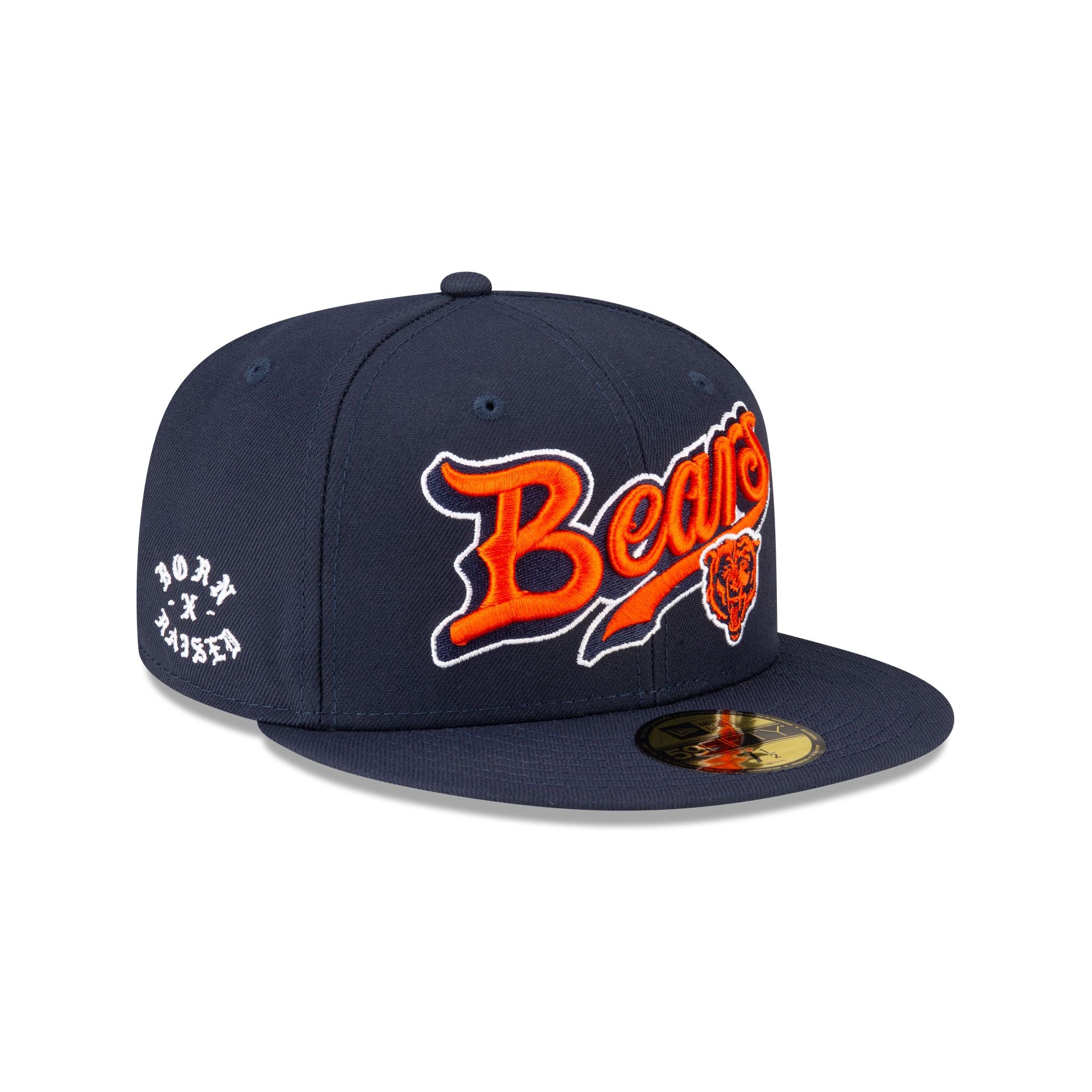Born X Raised X Chicago Bears Script 59Fifty Fitted Hat