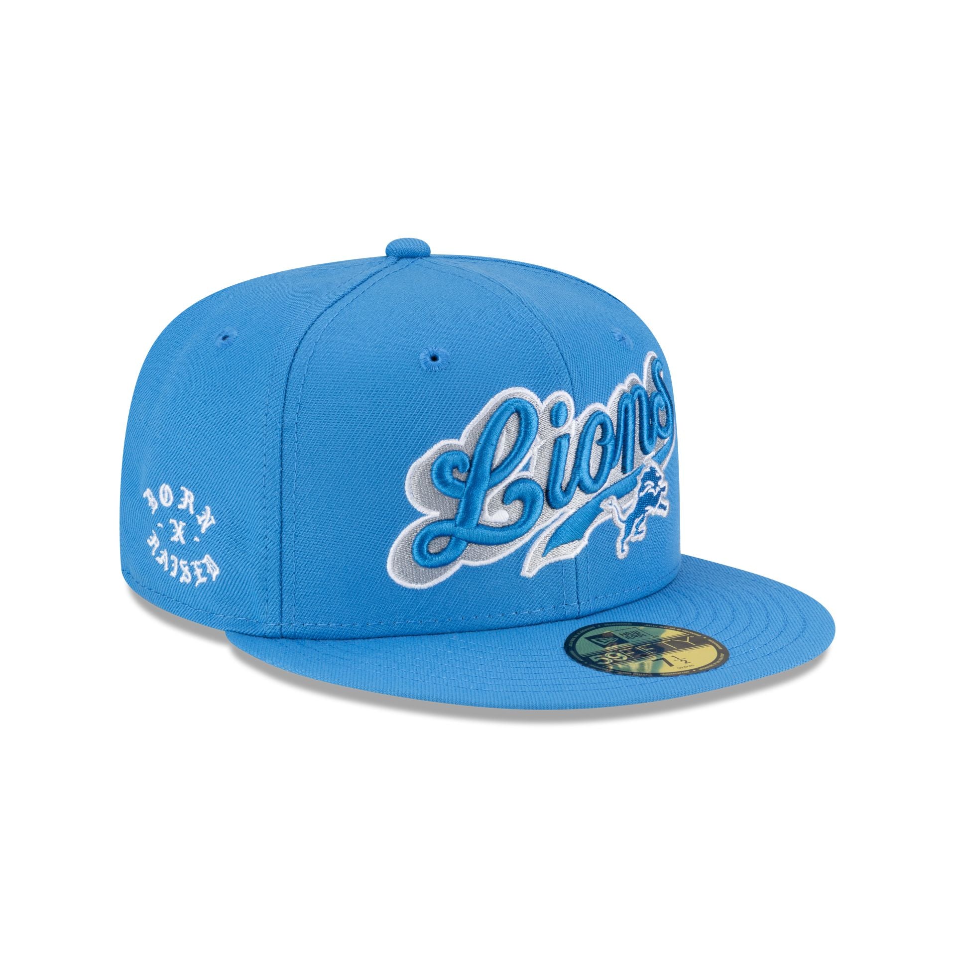 Born X Raised X Detroit Lions Script 59Fifty Fitted Hat