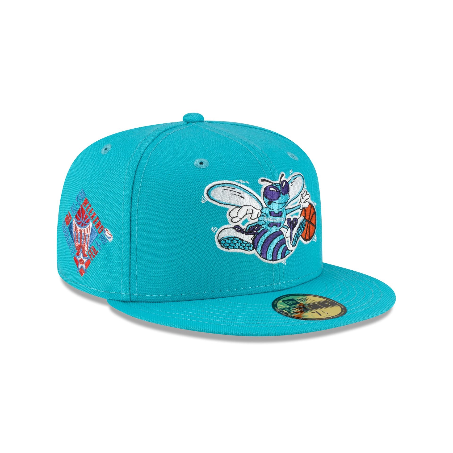 Charlotte Hornets 1988-2002 Hardwood Classics Teal 59Fifty Fitted Hat