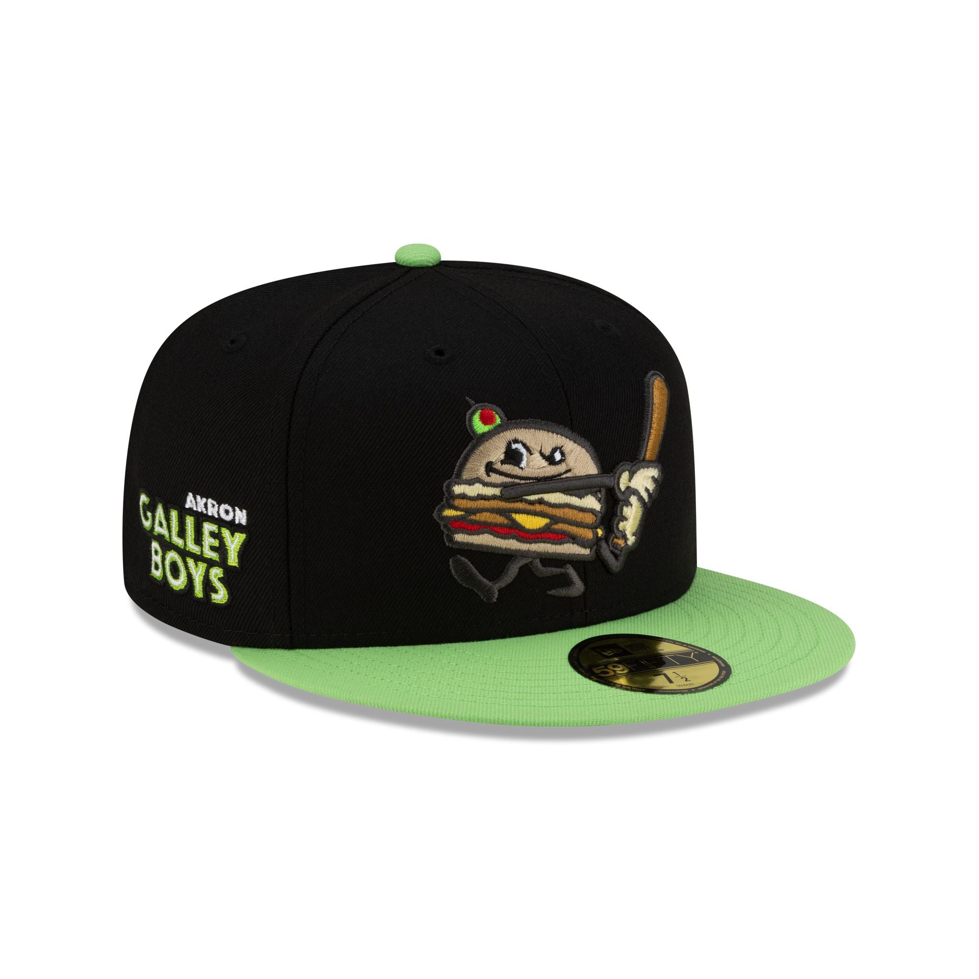 Akron Rubberducks Black Food Pack 59Fifty Fitted Hat