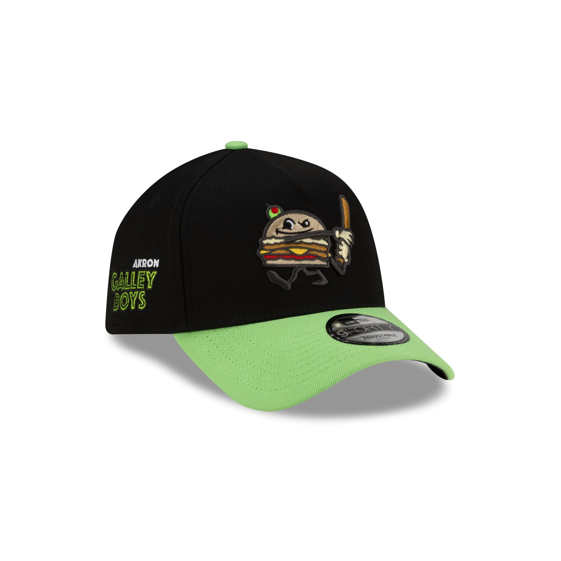 Akron Rubberducks Black Food Pack 9Forty A-Frame Snapback Hat