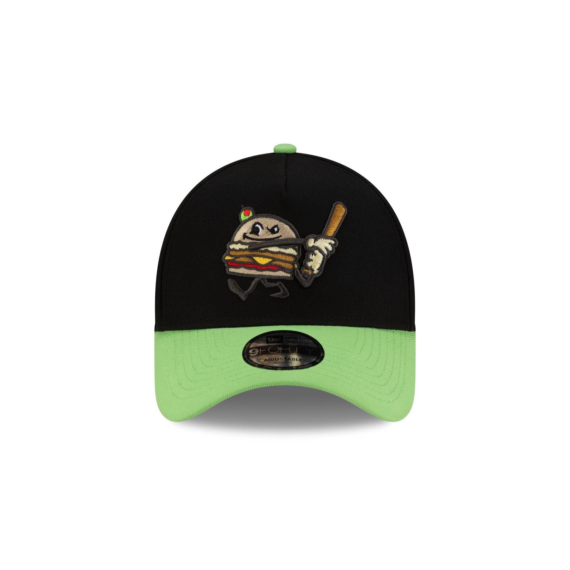 Alternative view of Akron Rubberducks Black Food Pack 9Forty A-Frame Snapback Hat