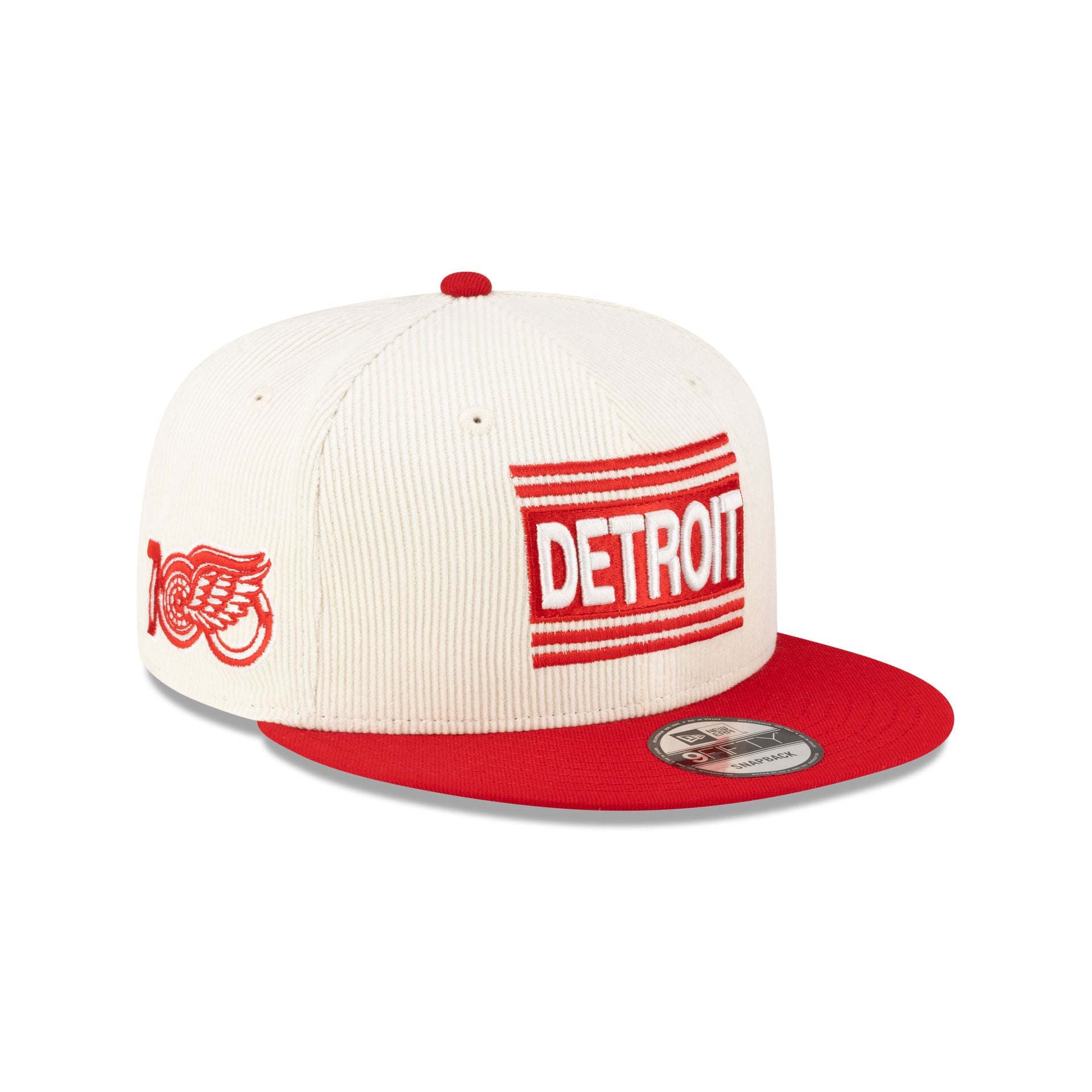Detroit Red Wings 100Th Anniversary Chrome Corduroy 9Fifty Snapback Hat