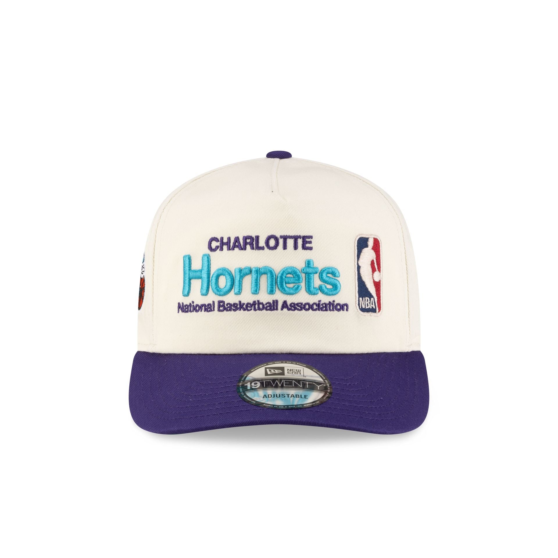 Alternative view of Charlotte Hornets 1988-2002 Hardwood Classics Sign Stack Chrome White 19Twenty Adjustable Hat