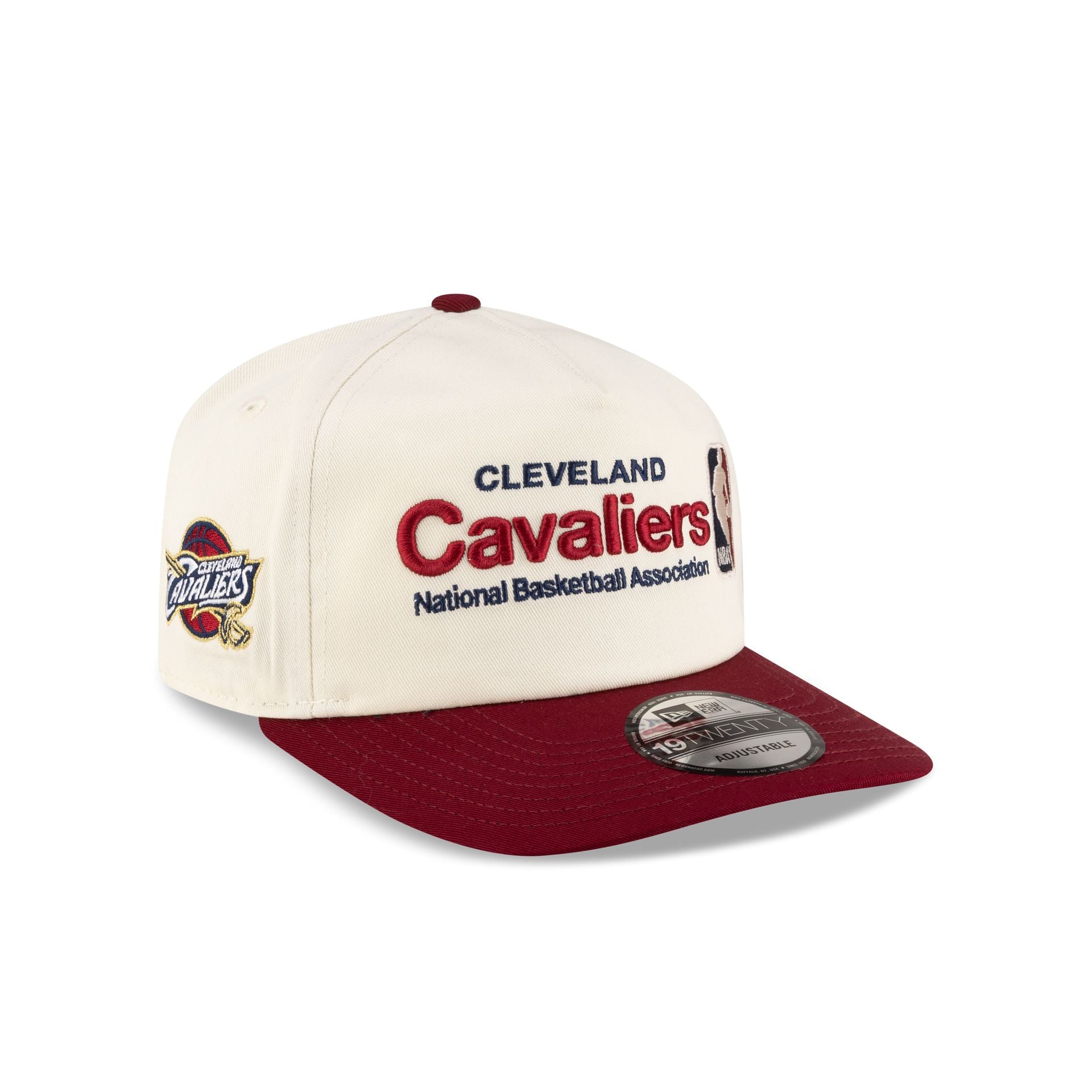 Cleveland Cavaliers 2010-2017 Hardwood Classics Sign Stack Chrome White 19Twenty Adjustable Hat