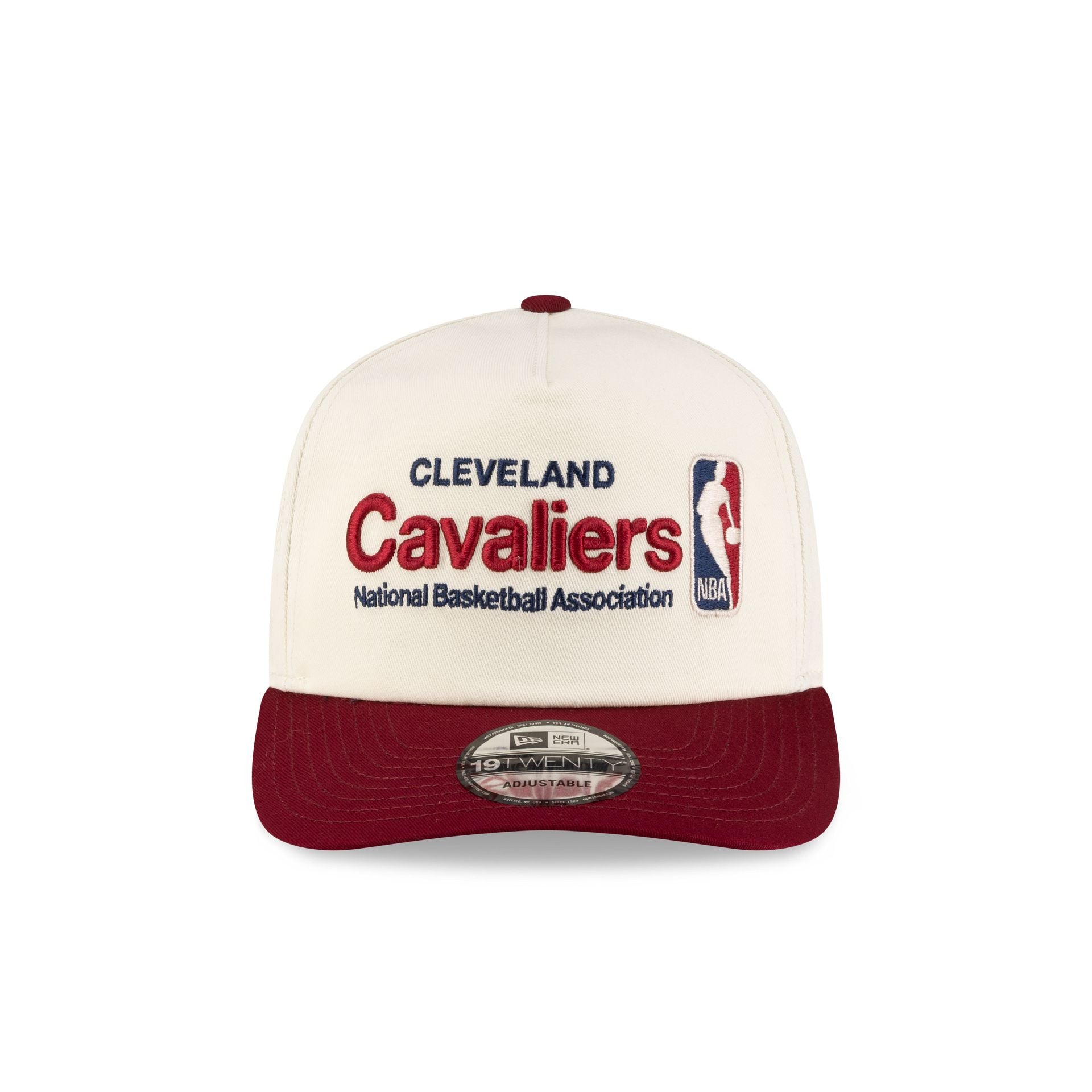 Alternative view of Cleveland Cavaliers 2010-2017 Hardwood Classics Sign Stack Chrome White 19Twenty Adjustable Hat