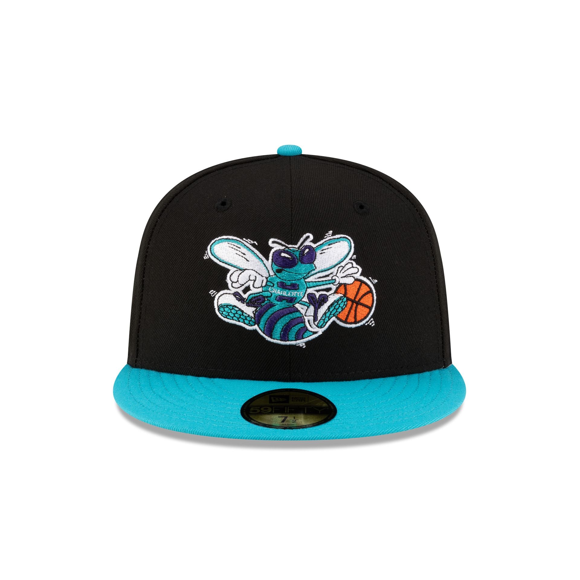 Alternative view of Charlotte Hornets 1988-2002 Hardwood Classics Black 59Fifty Fitted Hat