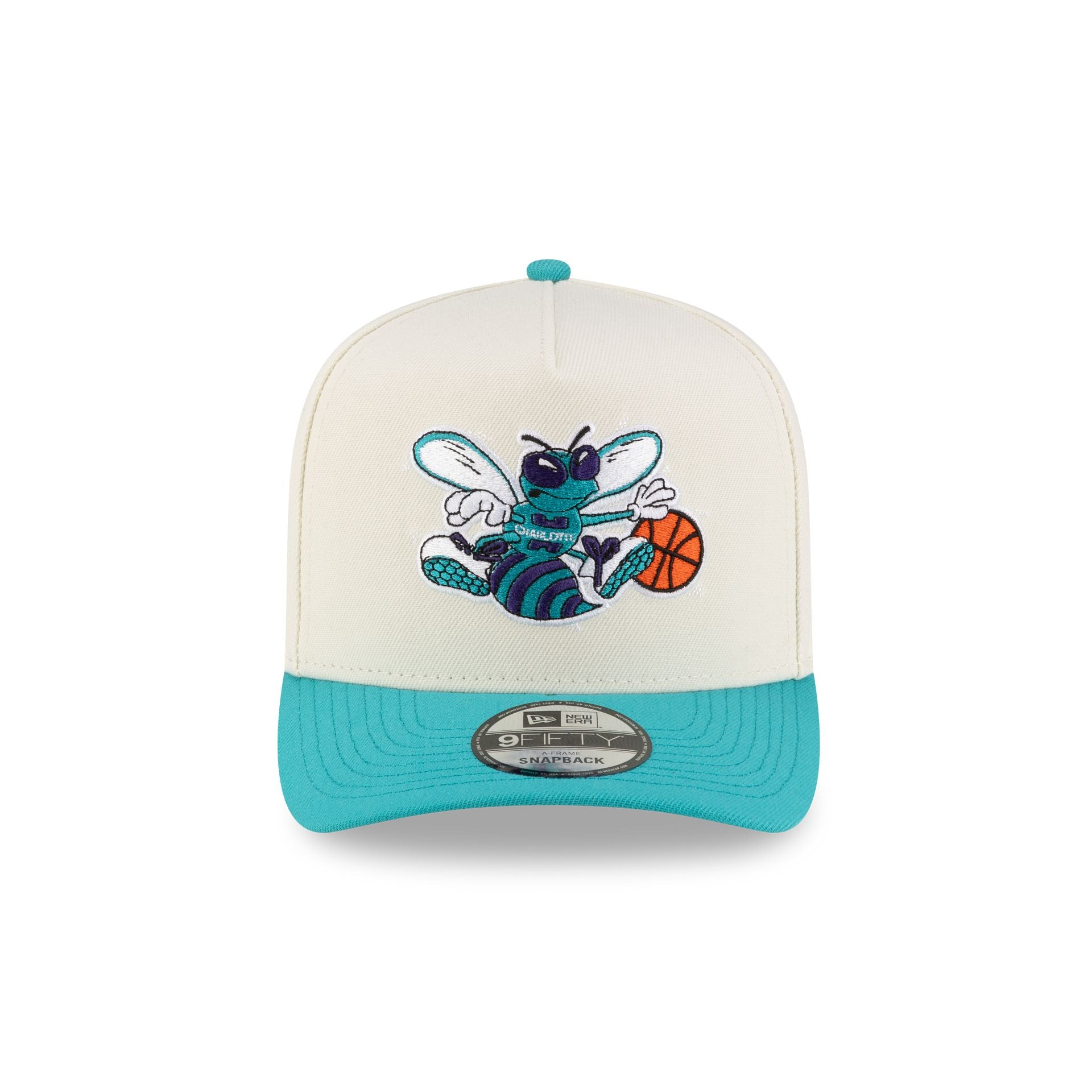 Alternative view of Charlotte Hornets 1988-2002 Hardwood Classics Express Chrome White 9Fifty A-Frame Snapback Hat