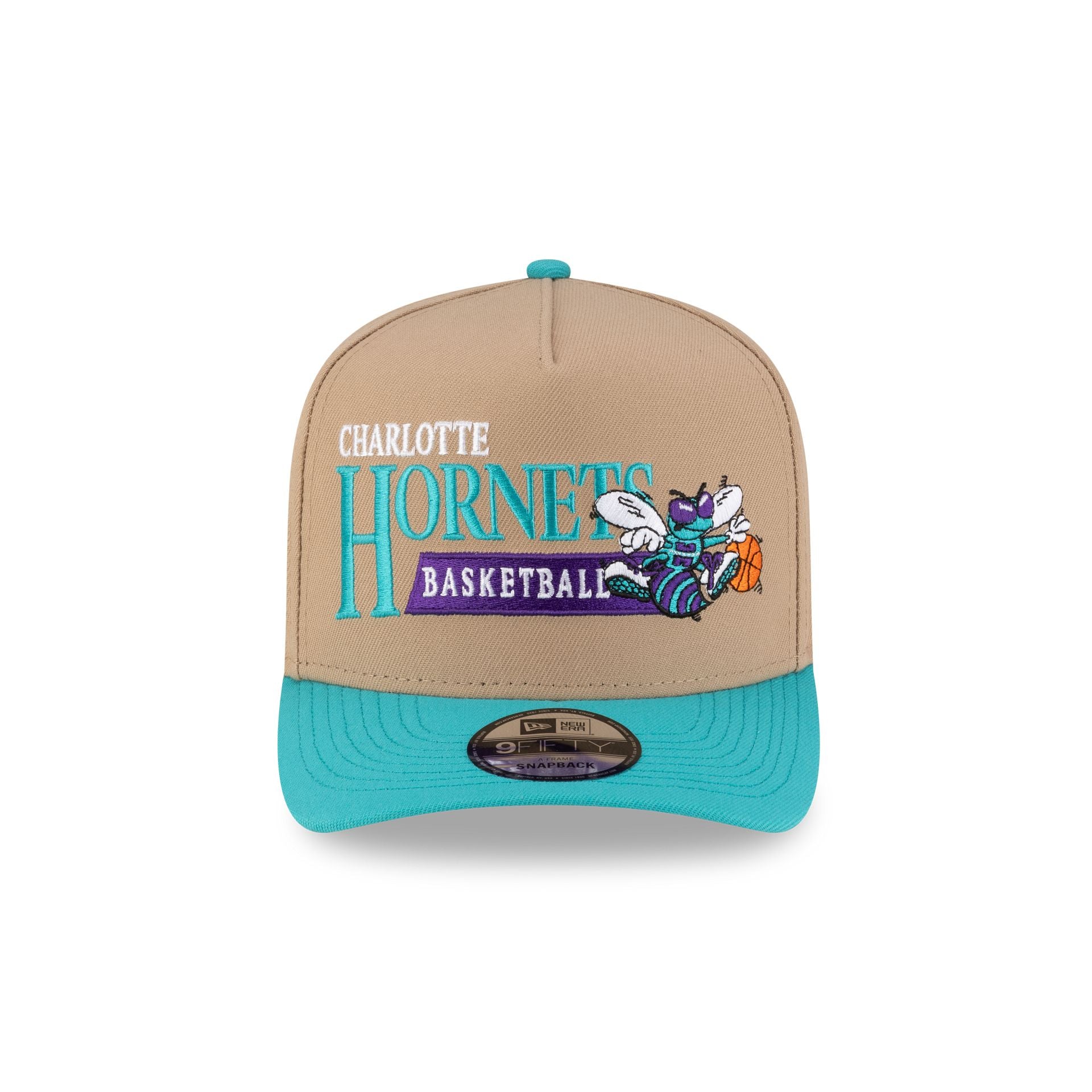 Alternative view of Charlotte Hornets 1988-2002 Hardwood Classics Liner Camel 9Fifty A-Frame Snapback Hat