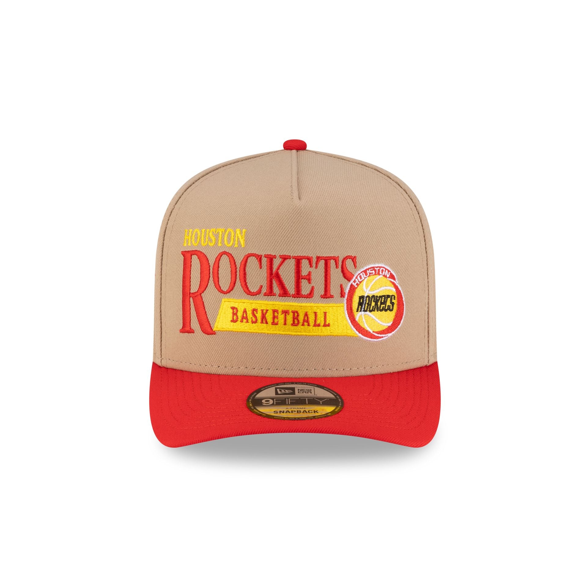 Alternative view of Houston Rockets 1972-1995 Hardwood Classics Liner Camel 9Fifty A-Frame Snapback Hat