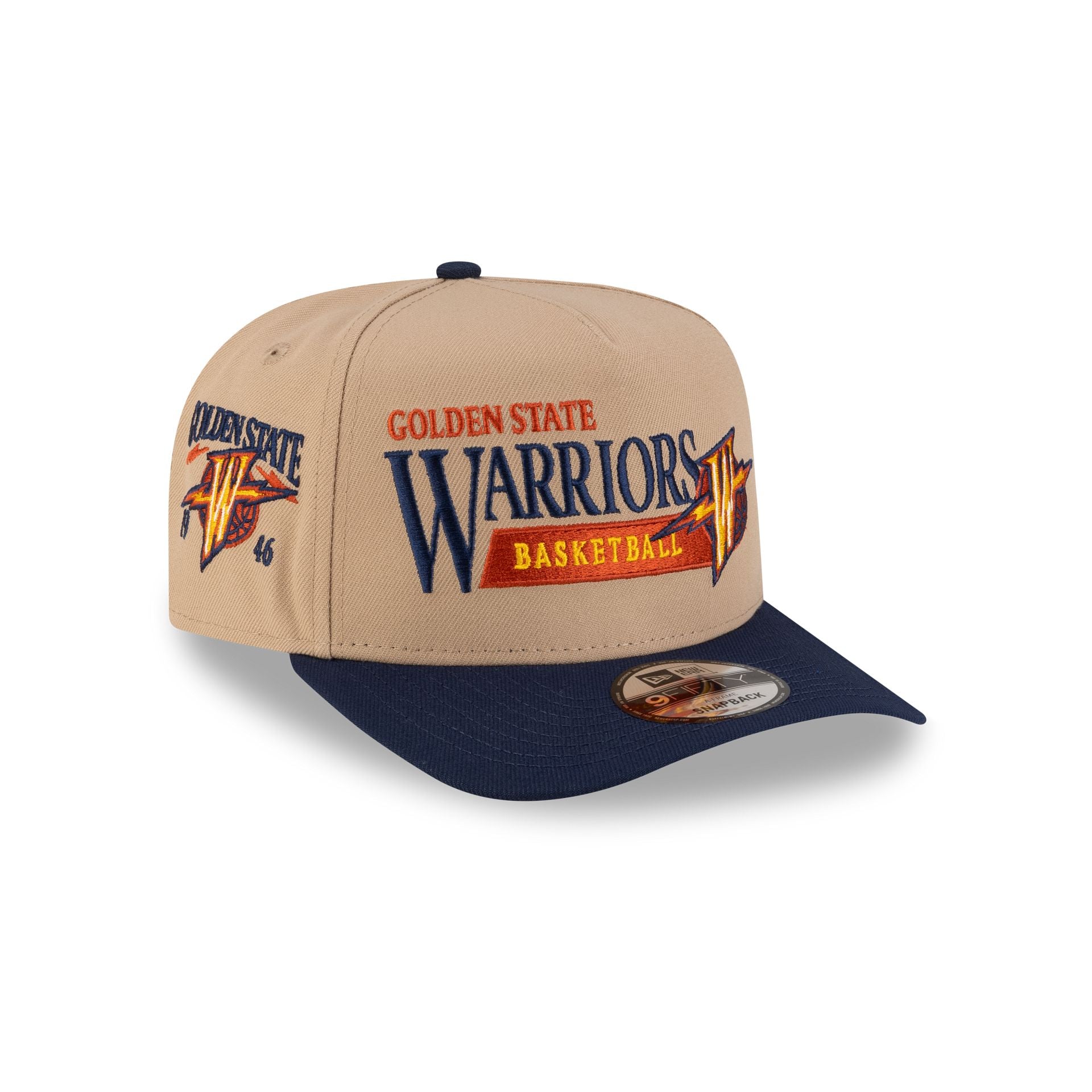 Golden State Warriors 1997-2010 Hardwood Classics Liner Camel 9Fifty A-Frame Snapback Hat