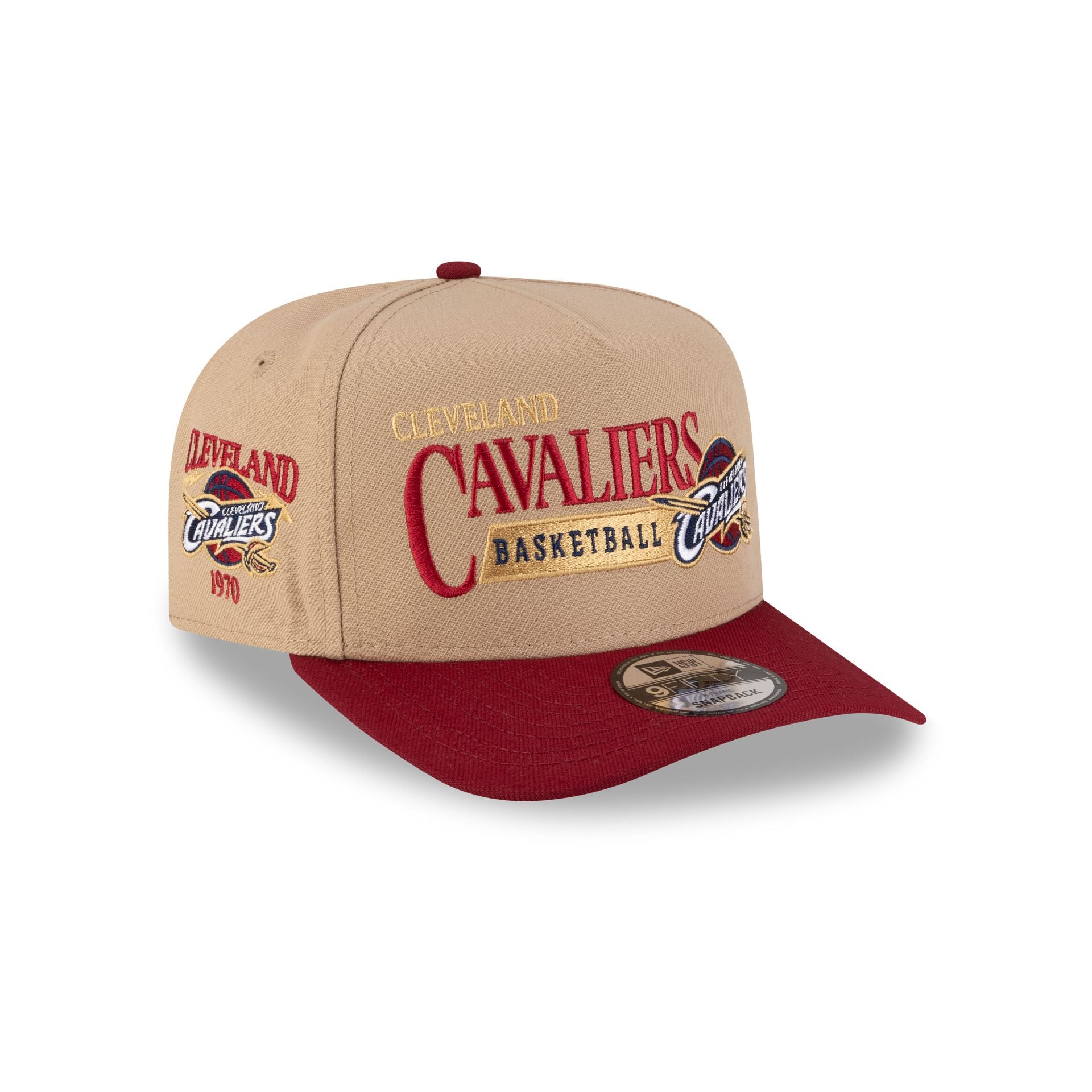 Cleveland Cavaliers 2010-2017 Hardwood Classics Liner Camel 9Fifty A-Frame Snapback Hat