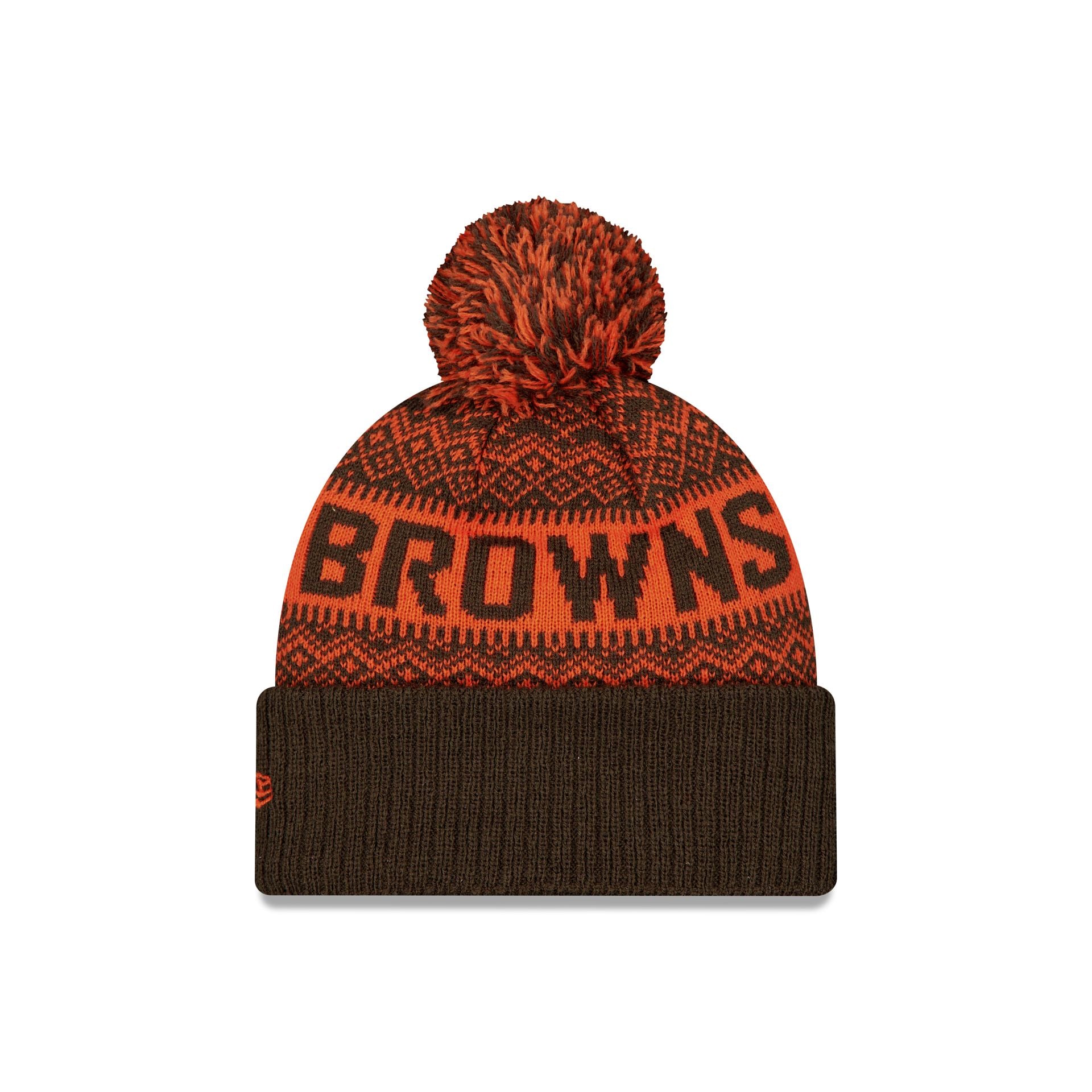 Alternative view of Cleveland Browns Wintry Kids Pom Knit