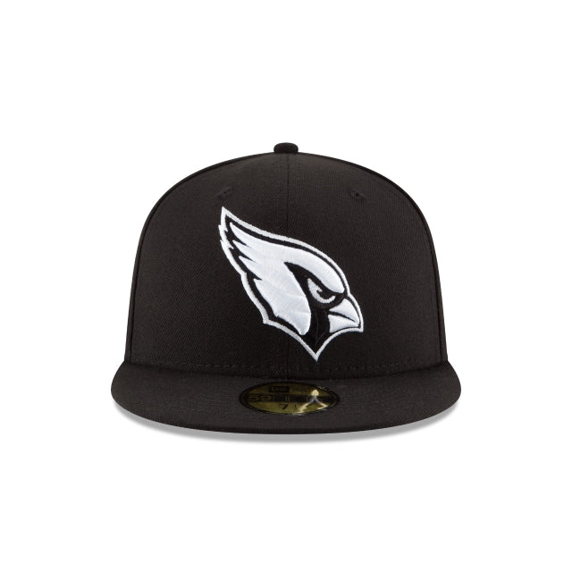 Alternative view of Arizona Cardinals Black & White 59Fifty Fitted Hat
