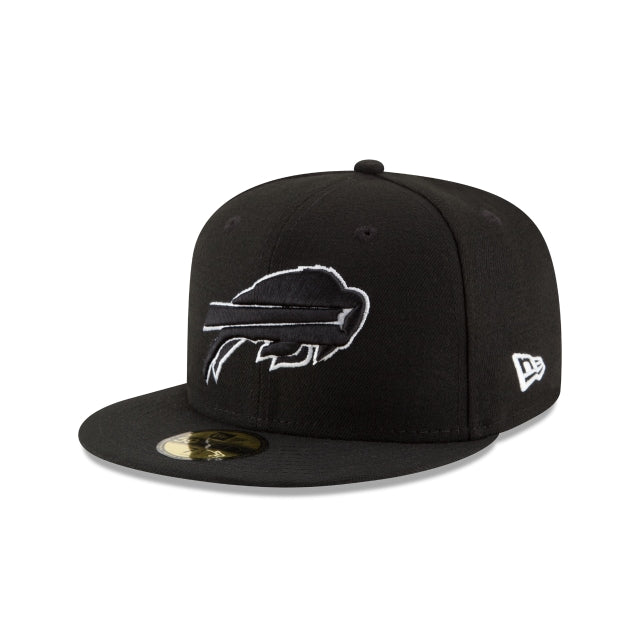 Buffalo Bills Black & White 59Fifty Fitted Hat