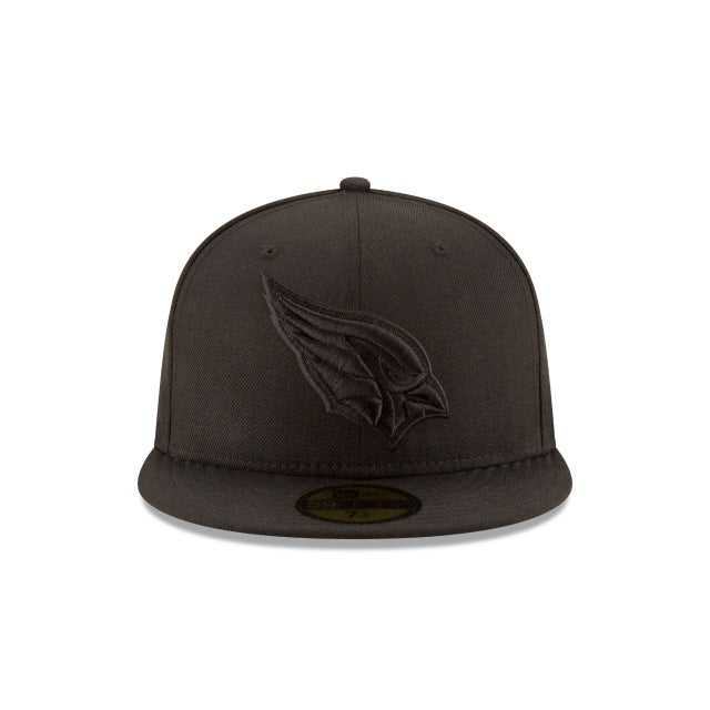 Alternative view of Arizona Cardinals Black On Black 59Fifty Fitted Hat
