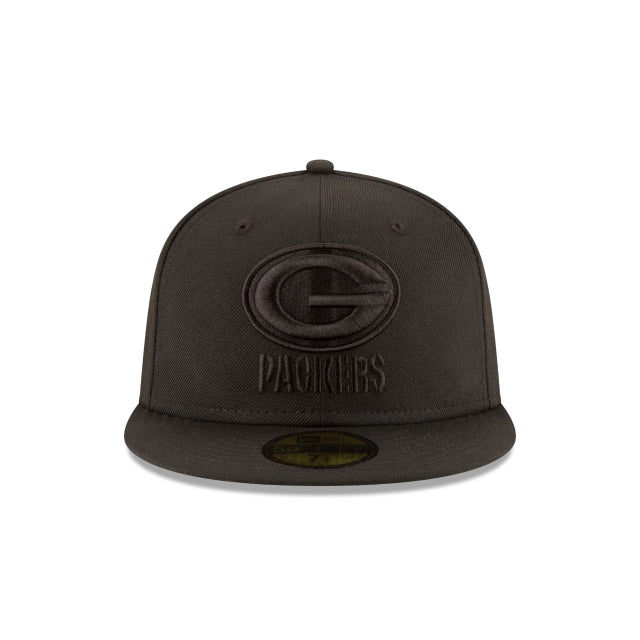 Alternative view of Green Bay Packers Black On Black 59Fifty Fitted Hat