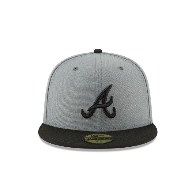 Alternative view of Atlanta Braves Storm Gray Basic 59Fifty Fitted Hat