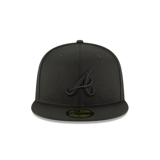 Alternative view of Atlanta Braves Blackout Basic 59Fifty Fitted Hat