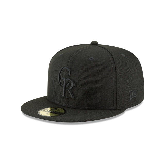Colorado Rockies Blackout Basic 59Fifty Fitted Hat