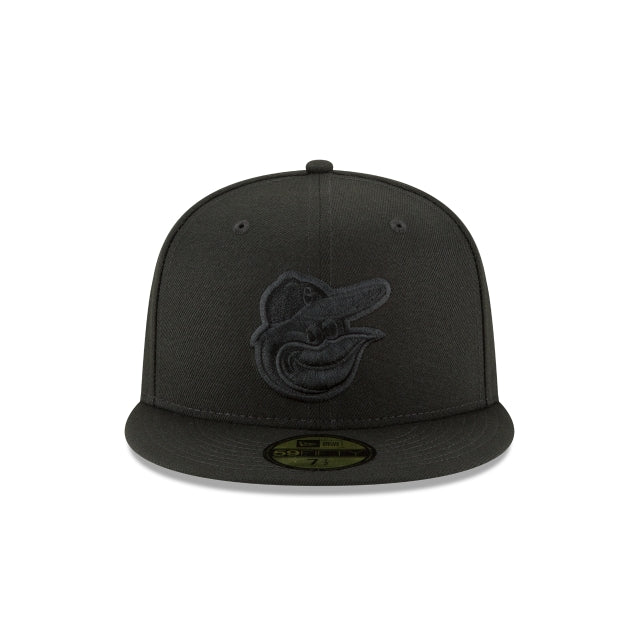 Alternative view of Baltimore Orioles Blackout Basic 59Fifty Fitted Hat