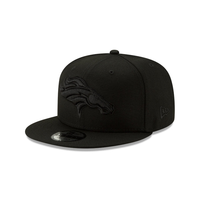 Denver Broncos Basic Black On Black 9Fifty Snapback Hat