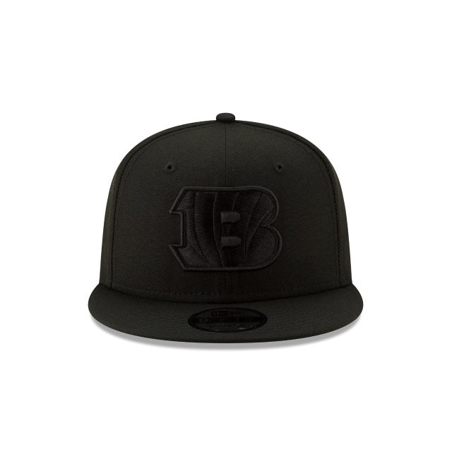 Cincinnati Bengals Basic Black On Black 9Fifty Snapback Hat - Image 2