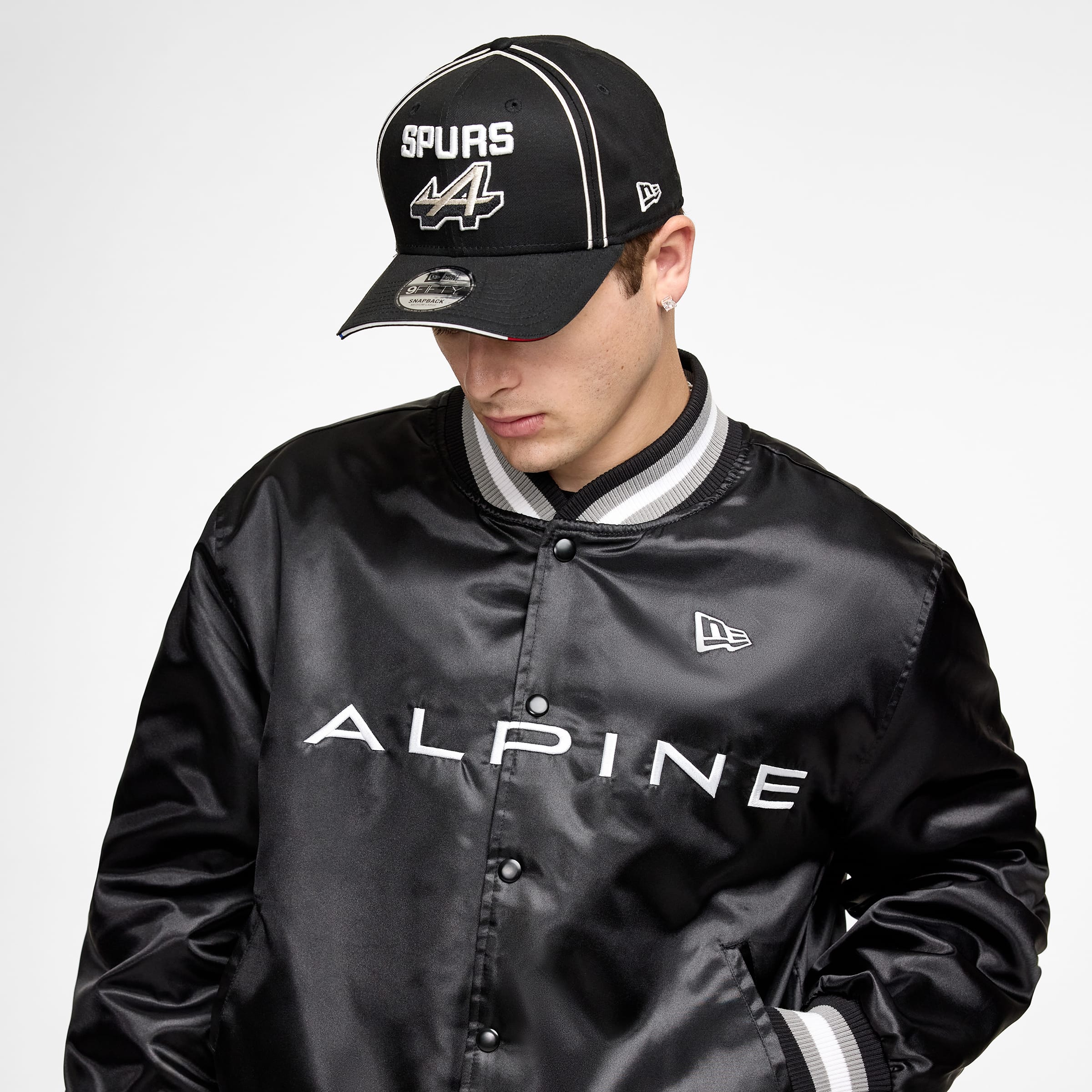 Bwt Alpine F1 Team X San Antonio Spurs Bomber Jacket